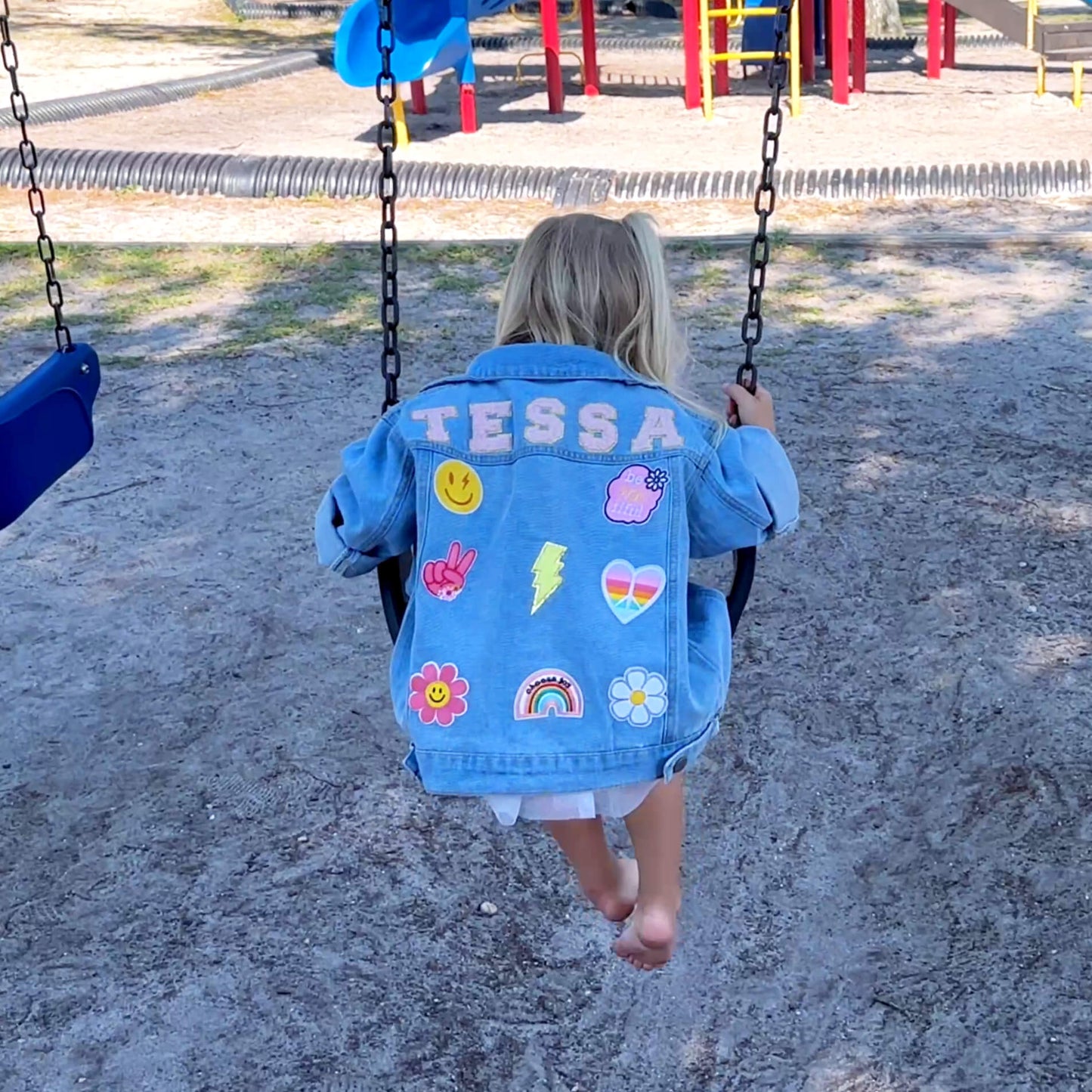 Infinity Kid's Personalized Patch Denim Jacket