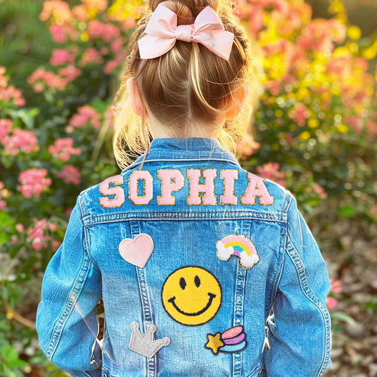 Infinity Kid's Personalized Patch Denim Jacket