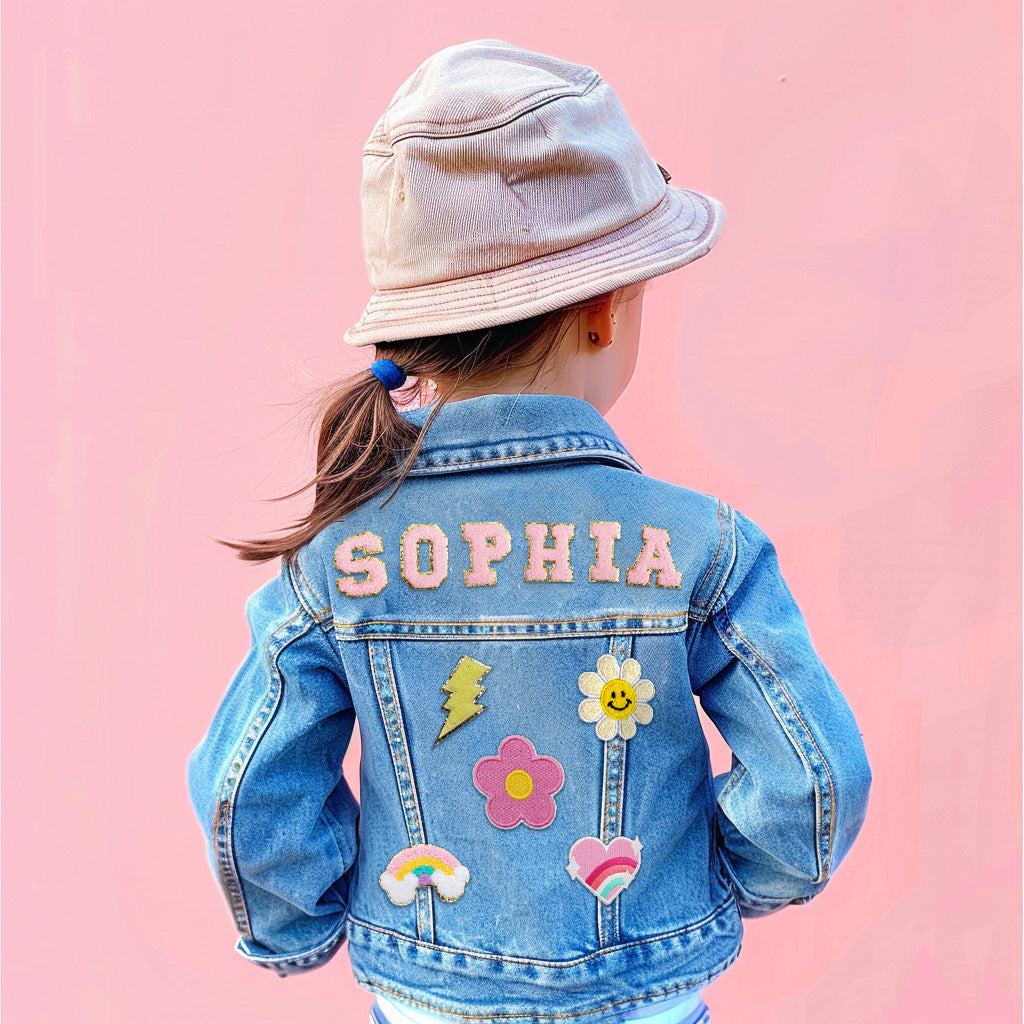 Infinity Kid's Personalized Patch Denim Jacket